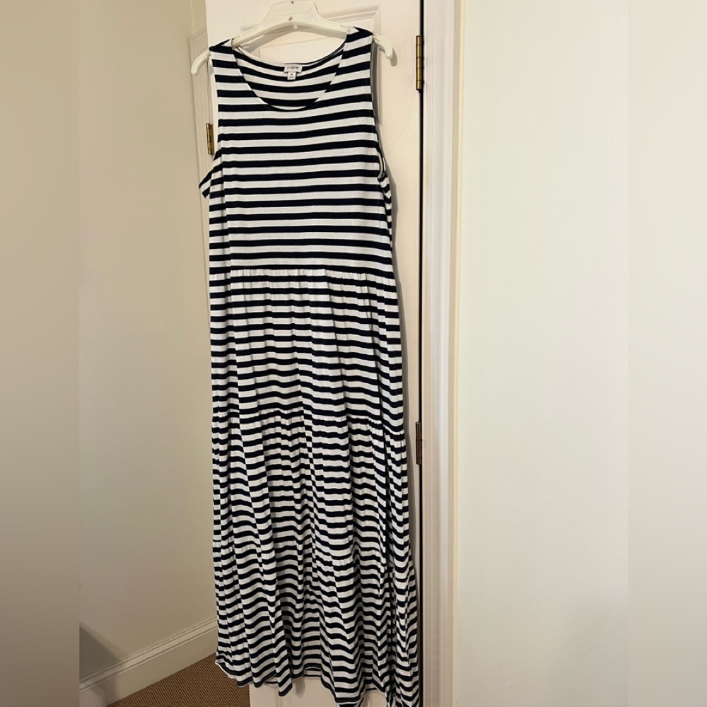 J Crew Striped MIDI Dress